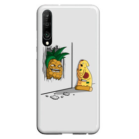 Чехол для Honor P30 с принтом HERES PINEAPPLE в Петрозаводске, Силикон | Область печати: задняя сторона чехла, без боковых панелей | here | is | johnny | mem | meme | memes | pineapple | pizza | shining | ананас | джонни | мем | мемы | пица | пицца | сияние | это