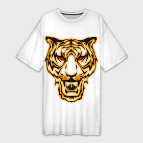 Платье-футболка 3D с принтом Тигр с классным и уникальным дизайном в крутом стиле. Символ 2022 года. Это будет ваш талисман. в Петрозаводске,  |  | белый | белый тигр | большая кошка | гато | глаза | животное | зверь | король | кошка | кошки | лев | лицо | пантера | портрет | разноцветный | серия | тигер | тигр | тигре | тигры | хищник