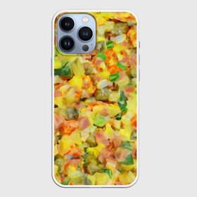 Чехол для iPhone 13 Pro Max с принтом Оливье в Петрозаводске,  |  | вкусняшка | еда | новогодние салатики | новый год | оливье | оливьешечка | оливьешка | салат | салатики | фон