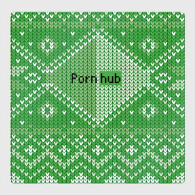 Магнитный плакат 3Х3 с принтом Porn Hub - новогодний в Петрозаводске, Полимерный материал с магнитным слоем | 9 деталей размером 9*9 см | Тематика изображения на принте: holiday | hype | new year | pattern | новый год | праздник | узор | хайп