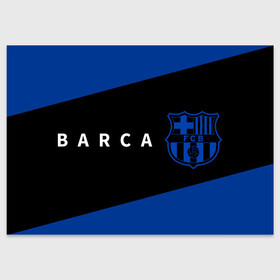 Поздравительная открытка с принтом БАРСА   Полосы в Петрозаводске, 100% бумага | плотность бумаги 280 г/м2, матовая, на обратной стороне линовка и место для марки
 | barca | barcelona | barsa | barselona | fcb | logo | messi | барса | барселона | знак | клуб | лого | логотип | логотипы | месси | полосы | символ | символы | футбол | футбольная | футбольный
