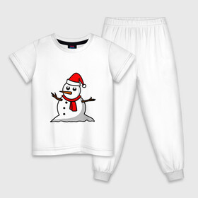 Детская пижама хлопок с принтом Двухсторонний снеговик в Петрозаводске, 100% хлопок |  брюки и футболка прямого кроя, без карманов, на брюках мягкая резинка на поясе и по низу штанин
 | Тематика изображения на принте: snowman | большой снеговик | снеговик новогодний | снеговик с морковкой | снеговик с руками палками | снеговик с угольками глазками | снеговик спиной | снежная баба | снежный человек