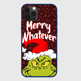 Чехол для iPhone 12 Pro Max с принтом ГРИНЧ | GRINCH | WHATEVER в Петрозаводске, Силикон |  | Тематика изображения на принте: 2020 | 2021 | 2022 | christmas | grinch | merry | santa | whatever | гринч | дед мороз | леденец | нг | новогодний | новый год | олени | рождество | санта клаус | свитер | узоры