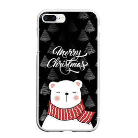 Чехол для iPhone 7Plus/8 Plus матовый с принтом MERRY CHRISTMAS BEARS в Петрозаводске, Силикон | Область печати: задняя сторона чехла, без боковых панелей | Тематика изображения на принте: 2021 | 2022 | new year | деда мороза | зима | к нам приходит | как у всех | костюм | медвежонок | мишка | новогодний | новый год | праздник | рекомендации | рождество | снег | снежинки | снежок | узор | хочу