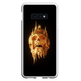 Чехол для Samsung S10E с принтом GOLDEN SKULL | ЗОЛОТОЙ ЧЕРЕП в Петрозаводске, Силикон | Область печати: задняя сторона чехла, без боковых панелей | Тематика изображения на принте: art | bones | design | gold | skull | золото | череп