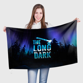 Флаг 3D с принтом The Long Dark Logo в Петрозаводске, 100% полиэстер | плотность ткани — 95 г/м2, размер — 67 х 109 см. Принт наносится с одной стороны | alaska | long dark | the long dark | аляска | выживание | длинная тьма | долгая тьма | игра long dark