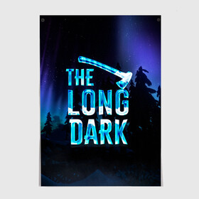 Постер с принтом The Long Dark Logo в Петрозаводске, 100% бумага
 | бумага, плотность 150 мг. Матовая, но за счет высокого коэффициента гладкости имеет небольшой блеск и дает на свету блики, но в отличии от глянцевой бумаги не покрыта лаком | alaska | long dark | the long dark | аляска | выживание | длинная тьма | долгая тьма | игра long dark