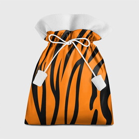 Подарочный 3D мешок с принтом Текстура тигра/tiger в Петрозаводске, 100% полиэстер | Размер: 29*39 см | Тематика изображения на принте: tiger | кошка | оранжевый черный | символ 22 года | текстура | тигр
