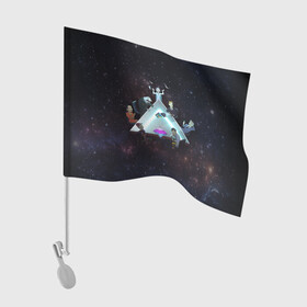 Флаг для автомобиля с принтом Треугольник Cognito Inc в Петрозаводске, 100% полиэстер | Размер: 30*21 см | космос | люди | персонажи | собрание | треугольник
