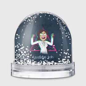 Игрушка Снежный шар с принтом Ридли Cognito Inc в Петрозаводске, Пластик | Изображение внутри шара печатается на глянцевой фотобумаге с двух сторон | глюк | девушка | знак | персонаж | треугольник