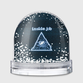 Игрушка Снежный шар с принтом Всевидящее Cognito Inc в Петрозаводске, Пластик | Изображение внутри шара печатается на глянцевой фотобумаге с двух сторон | глаз | знак | помехи | треугольник | экран