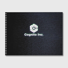 Альбом для рисования с принтом Экран Cognito Inc в Петрозаводске, 100% бумага
 | матовая бумага, плотность 200 мг. | знак | лого | надпись | помехи | экран