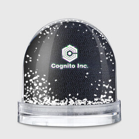 Игрушка Снежный шар с принтом Экран Cognito Inc в Петрозаводске, Пластик | Изображение внутри шара печатается на глянцевой фотобумаге с двух сторон | знак | лого | надпись | помехи | экран