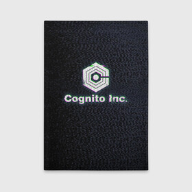 Обложка для автодокументов с принтом Экран Cognito Inc в Петрозаводске, натуральная кожа |  размер 19,9*13 см; внутри 4 больших “конверта” для документов и один маленький отдел — туда идеально встанут права | Тематика изображения на принте: знак | лого | надпись | помехи | экран