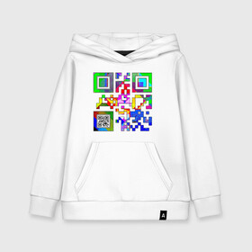 Детская толстовка хлопок с принтом Color QR в Петрозаводске, 100% хлопок | Круглый горловой вырез, эластичные манжеты, пояс, капюшен | coronavirus | covid | covid19 | qr code | qr код | sputnik | вакцина | вакцинация | вирус | здоровье | изоляция | иммунитет | карантин | ковид | код | корона | коронавирус | маркировка | маска | матрица | п | пандемия