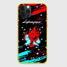 Чехол для iPhone 12 Pro с принтом Cyberpunk 2077 Белый снег в Петрозаводске, силикон | область печати: задняя сторона чехла, без боковых панелей | Тематика изображения на принте: cd project red | cyberpunk 2077 | keanu reeves | samurai | киану ривз | киберпанк 2077 | новогодний | самураи | снег | снежинки