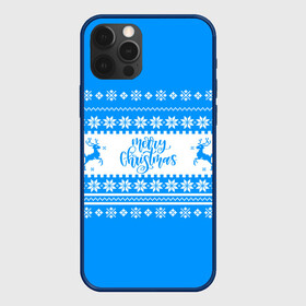 Чехол для iPhone 12 Pro Max с принтом MERRY CHRISTMAS | BLUE в Петрозаводске, Силикон |  | Тематика изображения на принте: 2020 | 2021 | 2022 | christmas | merry | santa | дед мороз | кот | леденец | мяу | нг | новогодний | новый год | олени | рождество | санта клаус | свитер | узоры