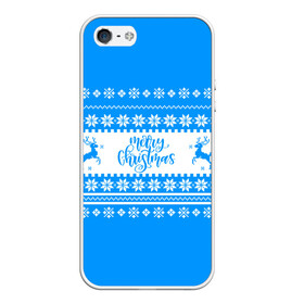 Чехол для iPhone 5/5S матовый с принтом MERRY CHRISTMAS | BLUE в Петрозаводске, Силикон | Область печати: задняя сторона чехла, без боковых панелей | Тематика изображения на принте: 2020 | 2021 | 2022 | christmas | merry | santa | дед мороз | кот | леденец | мяу | нг | новогодний | новый год | олени | рождество | санта клаус | свитер | узоры