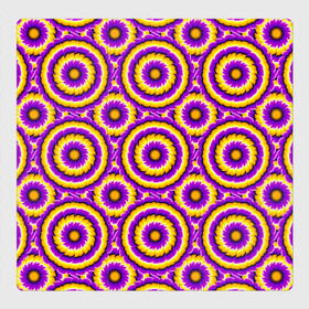Магнитный плакат 3Х3 с принтом Желто-Фиолетовые цветы (иллюзия расширения) в Петрозаводске, Полимерный материал с магнитным слоем | 9 деталей размером 9*9 см | абстракция | аум | галлюцинация | зазеркалье | игра ума | иллюзии | индиго | майя | мантра | медитация | мираж | неон | нирвана | обман зрения | ом | оптические иллюзии | просветление | психоделика