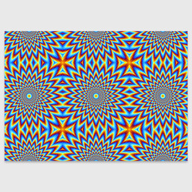 Поздравительная открытка с принтом Пульсирующий синий цветок (иллюзия движения) в Петрозаводске, 100% бумага | плотность бумаги 280 г/м2, матовая, на обратной стороне линовка и место для марки
 | абстракция | аум | галлюцинация | зазеркалье | игра ума | иллюзии | индиго | майя | мантра | медитация | мираж | неон | нирвана | обман зрения | ом | оптические иллюзии | просветление | психоделика