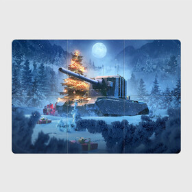 Магнитный плакат 3Х2 с принтом World of Tanks Christmas в Петрозаводске, Полимерный материал с магнитным слоем | 6 деталей размером 9*9 см | art | christmas | gifts | moon | new year | night | snow | tank | tree | winter | world of tanks | арт | елка | зима | луна | новый год | ночь | подарки | рождество | снег | танк