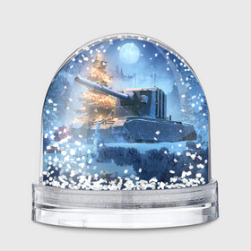 Игрушка Снежный шар с принтом World of Tanks Christmas в Петрозаводске, Пластик | Изображение внутри шара печатается на глянцевой фотобумаге с двух сторон | art | christmas | gifts | moon | new year | night | snow | tank | tree | winter | world of tanks | арт | елка | зима | луна | новый год | ночь | подарки | рождество | снег | танк