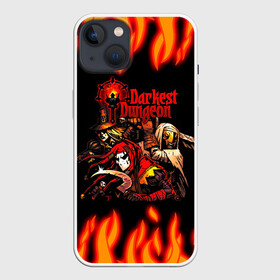 Чехол для iPhone 13 с принтом Darkest Dungeon Heroes в Петрозаводске,  |  | darkest dungeon | могильная воровка | прокаженный | темнейшее подземелье | темное подземелье | шут