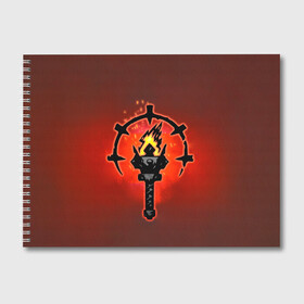 Альбом для рисования с принтом Darkest Dungeon Факел в Петрозаводске, 100% бумага
 | матовая бумага, плотность 200 мг. | darkest dungeon | fire | flame | torch | огонь | пламя | темнейшее подземелье | темное подземелье