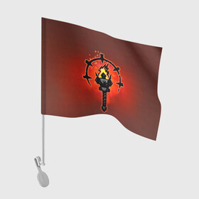 Флаг для автомобиля с принтом Darkest Dungeon Факел в Петрозаводске, 100% полиэстер | Размер: 30*21 см | darkest dungeon | fire | flame | torch | огонь | пламя | темнейшее подземелье | темное подземелье