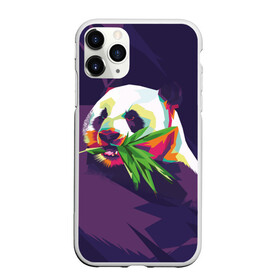 Чехол для iPhone 11 Pro матовый с принтом Панда  с бамбуком в Петрозаводске, Силикон |  | живопись | животное | медведь | панда | японский мишка
