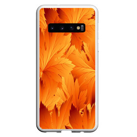 Чехол для Samsung Galaxy S10 с принтом Кленовая сладость в Петрозаводске, Силикон | Область печати: задняя сторона чехла, без боковых панелей | желтый | клен | кленовый лист | лист | листопад | листья | оранжевый | осень