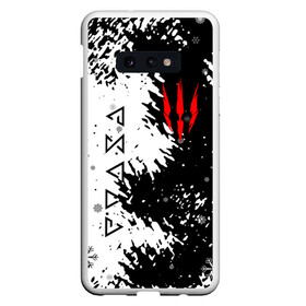 Чехол для Samsung S10E с принтом THE WITCHER НОВОГОДНИЙ в Петрозаводске, Силикон | Область печати: задняя сторона чехла, без боковых панелей | geralt | the witcher | the witcher wild hunt | witcher | ведьмак | ведьмак 3 | геральт | новогодний | с новым годом | сериал | снежинки