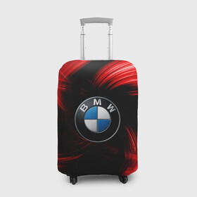 Чехол для чемодана 3D с принтом BMW RED BEAST в Петрозаводске, 86% полиэфир, 14% спандекс | двустороннее нанесение принта, прорези для ручек и колес | autosport | bmw | motorsport | авто | автоспорт | бмв | в тренде | красный | машина | подарок | популярое | рекомендации | спорт