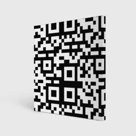 Холст квадратный с принтом qr code куаркод в Петрозаводске, 100% ПВХ |  | covid | qr code | антикороновирус | ковид | куаркод | привика