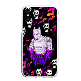 Чехол для iPhone XS Max матовый с принтом JOJO   KILLER QUEEN   КОРОЛЕВА УБИЙЦА   ДЖО ДЖО в Петрозаводске, Силикон | Область печати: задняя сторона чехла, без боковых панелей | Тематика изображения на принте: adventure | jojo | jojos bizarre | jojos bizarre adventure | killer queen | pattern | yare yare daze | аниме | брызги | джоджо | манга | узор | яре яре дазе