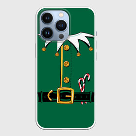 Чехол для iPhone 13 Pro с принтом Christmas Elf Outfit в Петрозаводске,  |  | christmas | claus | clothes | deer | elf | frost | helpers | new | north | outfit | pole | santa | year | год | дед | клаус | мороз | новый | одежда | олени | полюс | помощники | рождественский | рождество | санта | санты | северный | эльф