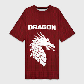 Платье-футболка 3D с принтом WHITE_DRAGON в Петрозаводске,  |  | Тематика изображения на принте: dragon | white | white dragon | белый | белый дракон | дракон | дракон вектор