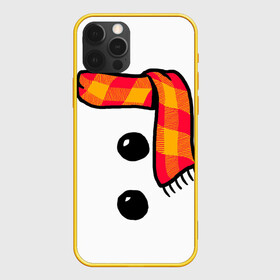 Чехол для iPhone 12 Pro с принтом Snowman Outfit в Петрозаводске, силикон | область печати: задняя сторона чехла, без боковых панелей | Тематика изображения на принте: attributes | buttons | christmas | new | scarf | snow | snowman | snowy | woman | year | атрибутика | баба | год | новый | пуговица | пуговицы | рождество | снег | снеговик | снежная | шарф