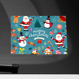 Наклейка на автомобиль с принтом Merry Christmas from Eugenia в Петрозаводске, ПВХ |  | christmas | merry | new year | snowman | год | животные | зима | новый | новый год | паттерн | праздник | рождество | снег | снеговик | снежинки
