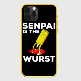 Чехол для iPhone 12 Pro с принтом SENPAI IS THE WURST сосиска и горчичка в Петрозаводске, силикон | область печати: задняя сторона чехла, без боковых панелей | ahegao | anime | kawai | kowai | manga | oppai | otaku | sempai | senpai | sugoi | waifu | yandere | аниме | ахегао | вайфу | ковай | манга | отаку | семпай | сенпай | тренд