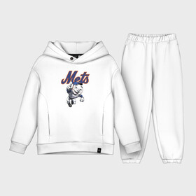 Детский костюм хлопок Oversize с принтом New York Mets в Петрозаводске,  |  | Тематика изображения на принте: ball | baseball | mascot | new york | team | usa | бейсбол | мяч | нью йорк | сша | талисман