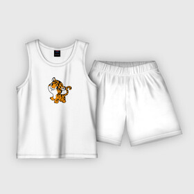 Детская пижама с шортами хлопок с принтом Маленький тигруля в Петрозаводске,  |  | год тигра | для девушек | для детей | животные | звери | малыш | ребенок | тигр | тигренок | тигрик
