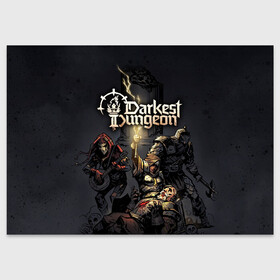 Поздравительная открытка с принтом Darkest Dungeon Темнейшее подземелье в Петрозаводске, 100% бумага | плотность бумаги 280 г/м2, матовая, на обратной стороне линовка и место для марки
 | darkest dungeon | dd | rpg | the butchers circus | the colour of madness | the crimson court | the shieldbreaker | игры | подземелье | темнейшее подземелье