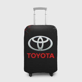 Чехол для чемодана 3D с принтом TOYOTA JAPAN RED STYLE ТОЙОТА ЯПОНИЯ в Петрозаводске, 86% полиэфир, 14% спандекс | двустороннее нанесение принта, прорези для ручек и колес | auto | sport | toyota | авто | автомобиль | автомобильные | бренд | марка | машины | спорт | тойота