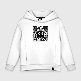 Детское худи Oversize хлопок с принтом QR Ghost в Петрозаводске, френч-терри — 70% хлопок, 30% полиэстер. Мягкий теплый начес внутри —100% хлопок | боковые карманы, эластичные манжеты и нижняя кромка, капюшон на магнитной кнопке | Тематика изображения на принте: 19 | code | corona | covid | ghost | meme | memes | monster | ncov | ncov19 | qr | quick | response | virus | антивирус | антикоронавирус | быстрый | вирус | ковид | код | корона | коронавирус | мем | мемы | монстр | отклик | приведение | приз