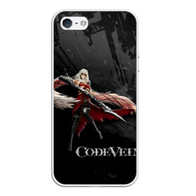 Чехол для iPhone 5/5S матовый с принтом Ева Ру Code Vein в Петрозаводске, Силикон | Область печати: задняя сторона чехла, без боковых панелей | Тематика изображения на принте: eva | eva roux | roux | девушка | ева | игра | код вейн | персонаж | роукс