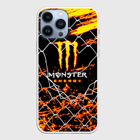 Чехол для iPhone 13 Pro Max с принтом Monster Energy за решёткой. в Петрозаводске,  |  | Тематика изображения на принте: monster energy | sport | логтип | марка | марка энергетических напитков | монстр энерджи | спорт | энергетический напиток