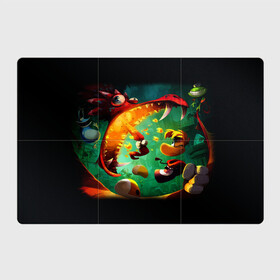 Магнитный плакат 3Х2 с принтом Rayman Legend в Петрозаводске, Полимерный материал с магнитным слоем | 6 деталей размером 9*9 см | аркада | дракон | игра | кулак | рейман