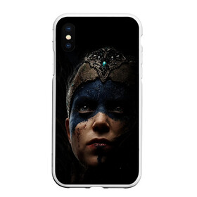 Чехол для iPhone XS Max матовый с принтом Hellblade 2022 в Петрозаводске, Силикон | Область печати: задняя сторона чехла, без боковых панелей | викинги | девушка | игра | племя | средневековье