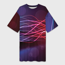 Платье-футболка 3D с принтом Лучи света Spectrum в Петрозаводске,  |  | абстрактные | волна | волна света | излучение | киберпанк | лучи | лучи света | неон | неоновые принты | призма | радуга | рисунок | свет | спектр цветов